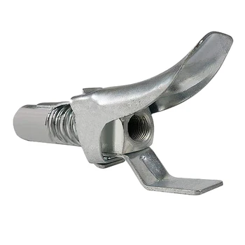 

Heavy Duty Quick Release Lock Clamp High Pressure Oil Filler Connector To Zerk Connector, 10,000 Psi 1/8inch Npt, Two Easy Pus