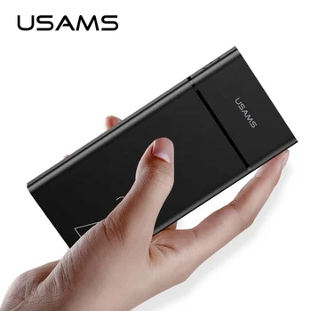 

USAMS Portable 20000mAh Power Bank Dual USB Micro Type c Port Powerbank Slim Poverbank External Battery Charger for Mobile Phone