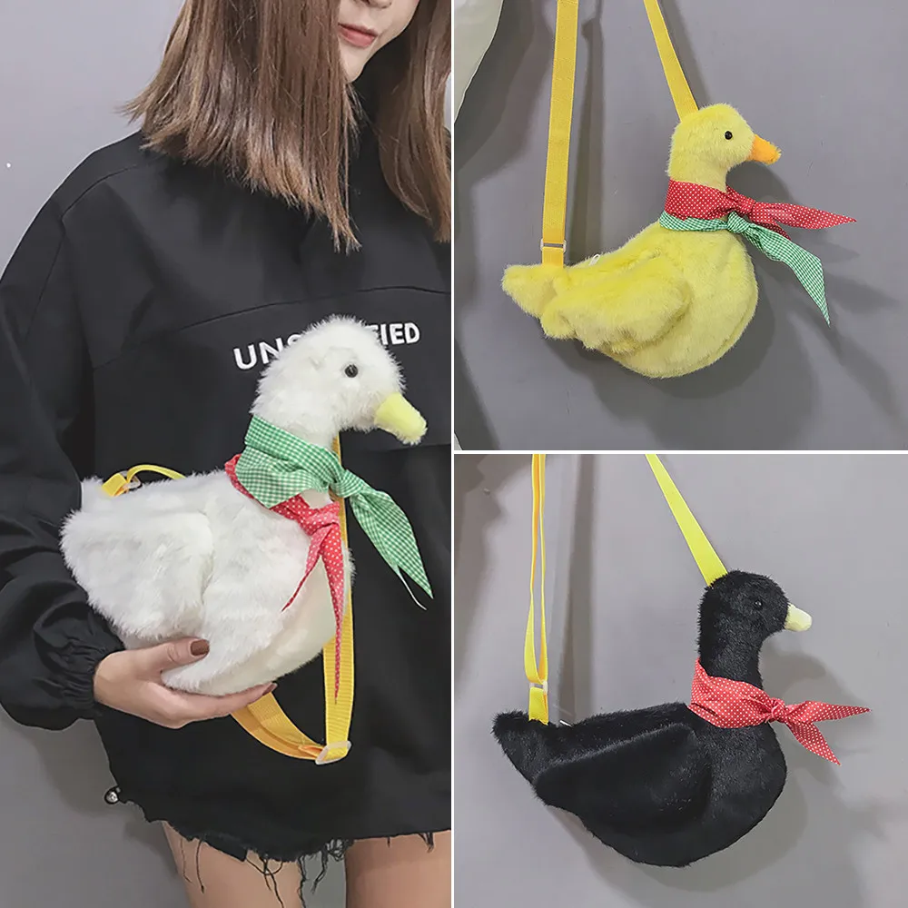 *bag for women 2018 Sweeping Duck Bag Cute Plush Shoulder Bag Fashion