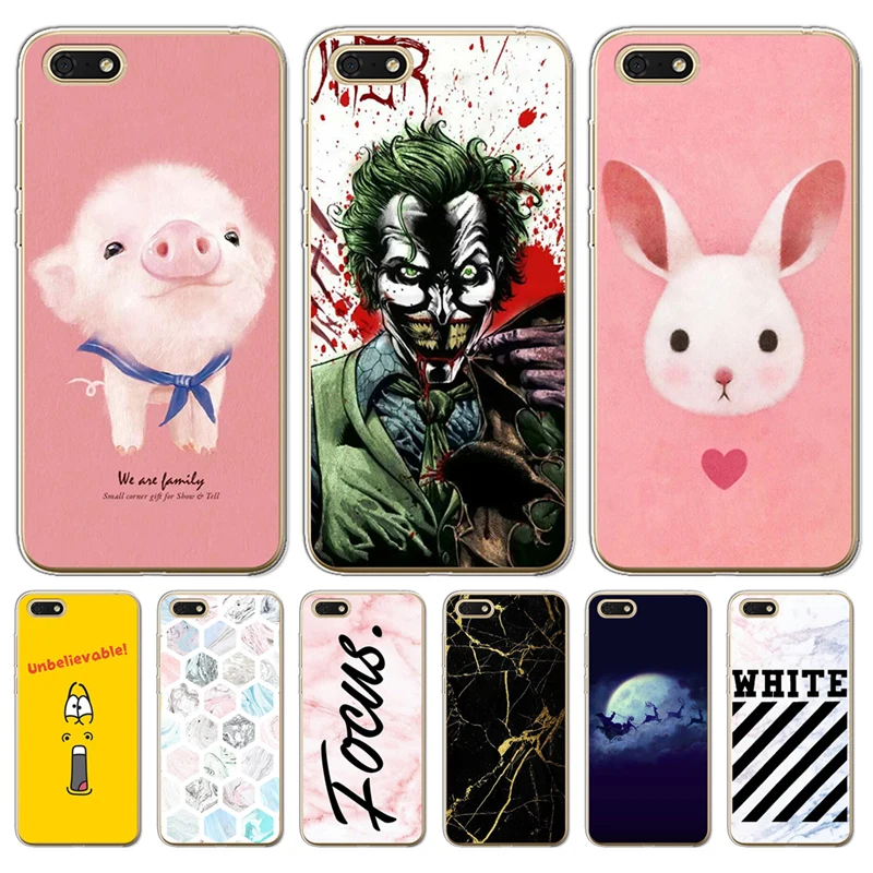 Милый чехол с мраморной Свинкой Joker для Huawei Honor 7C 7A Pro 8 Lite 8X 9 10 Nova 2 Plus 3 3i Y5 II Y6 Y3 2017 Prime