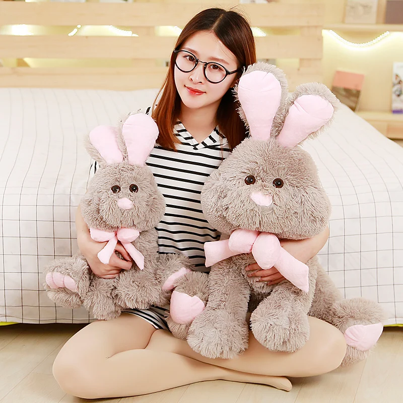 1 unid 50/70/80/90 cm lindas muñecas de conejo americano grandes juguetes de conejo Brinquedos de calidad Peluche tela de lujo relleno regalos de navidad