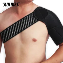 AOLIKES 1 шт. Регулируемый дышащий спортивный уход для тренажерного зала, поддержка на одно плечо, фиксатор для спины, защитный ремень, обертывание, ремень, накладки