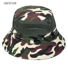 GBCNYIER рыболовная сетка шляпа Весенняя Солнцезащитная Панама дышащая Летняя Сетка Рыбная Кепка камуфляжная для отдыха Солнцезащитная шляпа тонкий хлопок