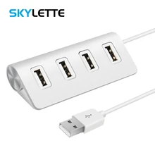 Алюминиевый сплав 4 порта USB2.0 концентратор 480 Мбит/с высокоскоростной сплиттер крутой светильник высококачественный usb-хаб для многоуровневого компьютера ноутбука