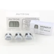 3Pcs Pack Justfog Minifit Pod Cartrdiges Atomizer 1 5ml Capacity 1 6ohm built in Coils Fit