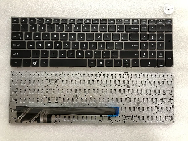  New US black keyboard for HP ProBook 4530s 4535s 4730s 638179-001 9Z.N6MSV.001 with frame
