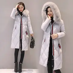 Белва Новинка 2017 года коллекции зимний Для женщин s куртка пальто меховой воротник Для женщин Мужские парки модный бренд Для женщин