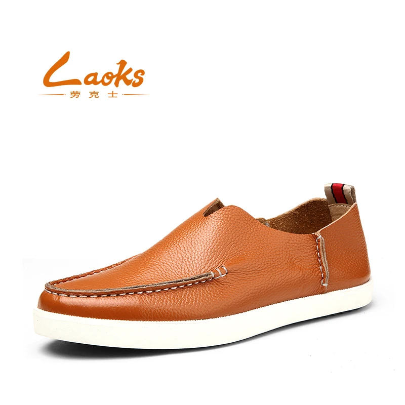 2016 Laoks Brand High Quality Men's Loafer Shoes Breathable Flat Shoes