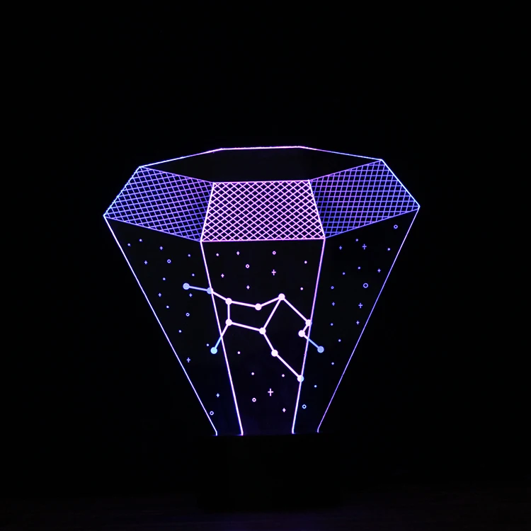 Новое изобретение 3D Созвездие Девы светодиодный ночник разноцветная лампа 7