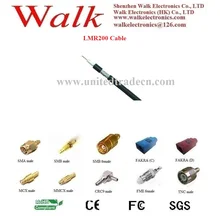 Высококачественный LMR200 кабель для SMA, FME, FAKRA разъем, 96 проводов оплетка LMR200 кабель, Луженый коаксиальный кабель LMR200, 50ом, черный