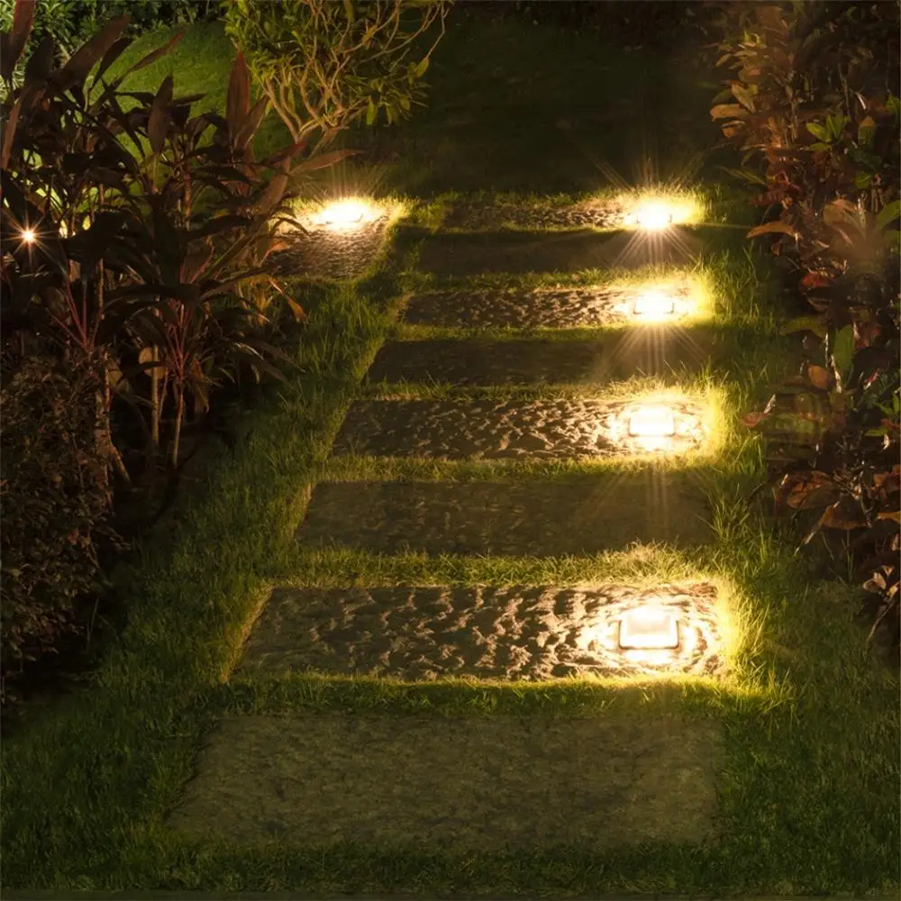 Lâmpada ao ar Livre à Prova Água da Escada Decoração do Jardim Pces Solar Dwaterproof Projector Parede Embutida Iluminação Ip68 Selante Calafeto Deck Luz 8 Led 17 livre à prova dwaterproof água da escada