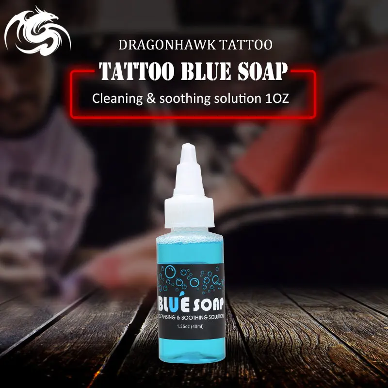 Bottle Blue Soap Cleaning Water Skin Wash Stencil Tattoo After Care Supplies Accessories Make Up sterilize