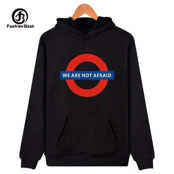 

British Flag Hoodie 2018 Pop Mens Hoodies We Are Not Afraid Hoody Autumn Printed Long Sleeve Homme Pullover Hip Hop Sweatshirts