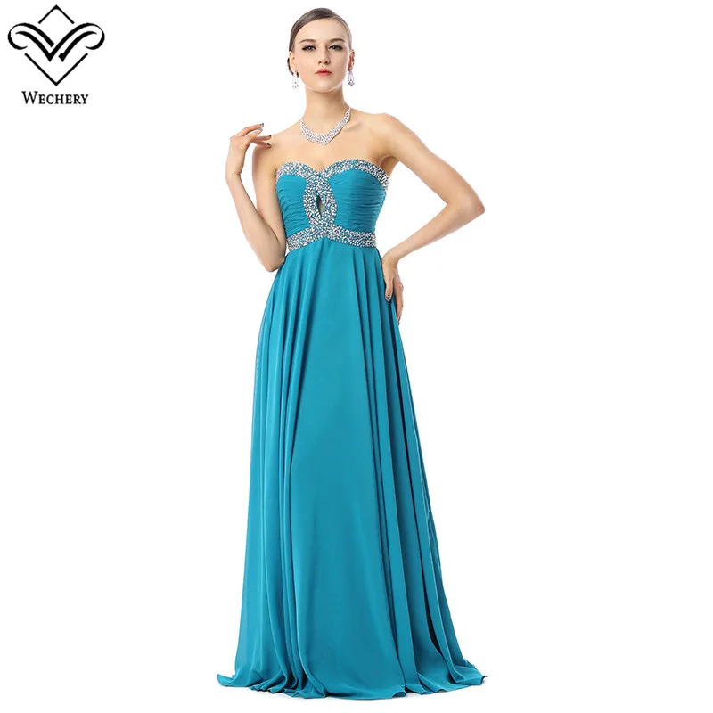 Wechery Vestidos синее торжественное платье кружевные шифоновые вечерние платья женские сексуальные макси платья без бретелек Длинные платья большого размера