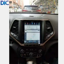 DLC sistema Android 6,0 pantalla vertical espejo enlace GPS coche estilo navegación reproductor vídeo bluetooth para Jeep cheroki 2016- 2017
