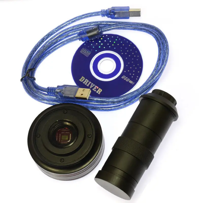 

5.0MP HD USB Digital Industry Microscope Camera 1/2.5" CMOS + C-mount Glass Lens