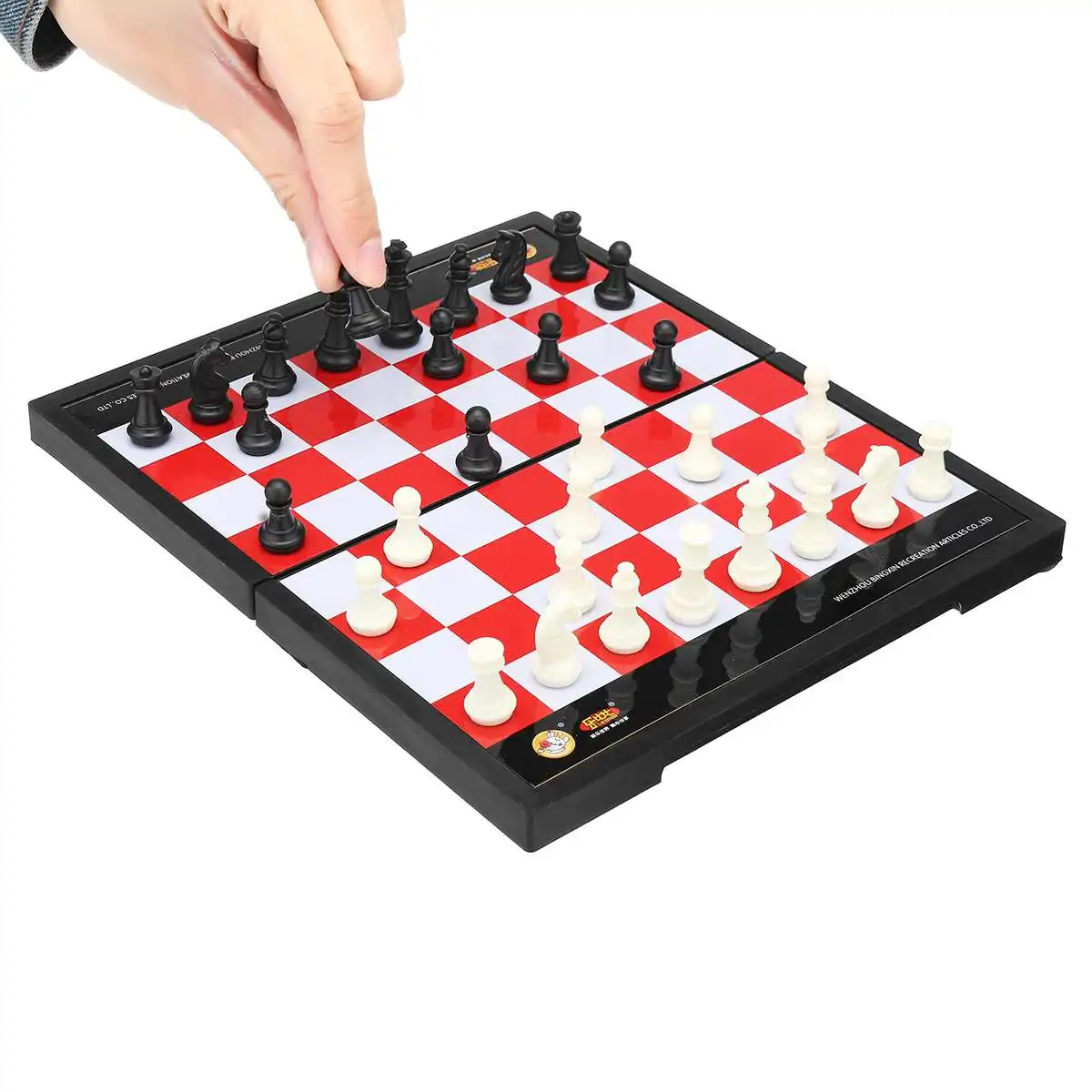 Магнитная шахматная игра черный красный складной портативный путешествия доска современный набор забавные Семейные Развивающие игрушки для детей и взрослых