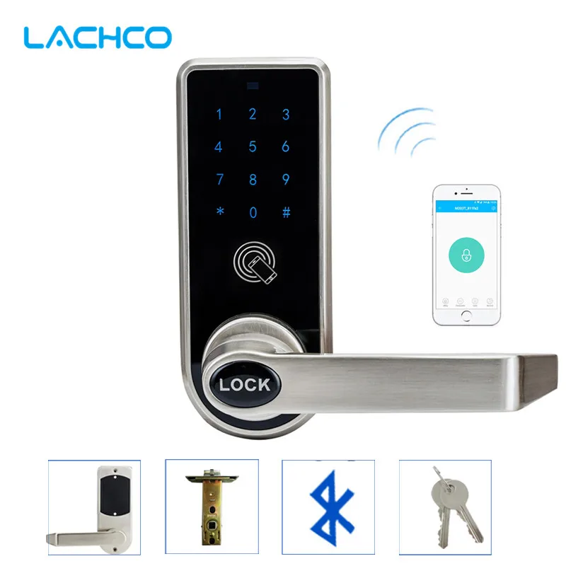 LACHCO Bluetooth Smart Phone Electronic Door Lock APP Control Code Mechanical Keys For Home Hotel S
