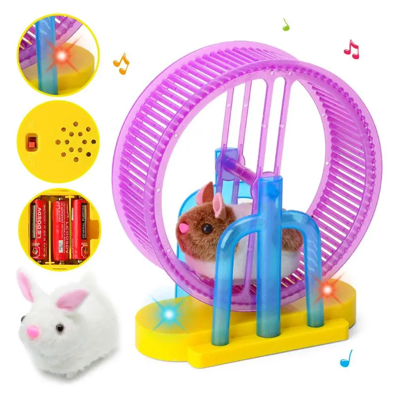1 комплект светодиодный свет музыка колесо для хомяка ролик электрические игрушки для детей Дети Образование обучающие игрушки