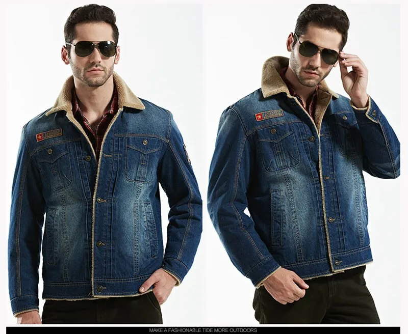 M~4XL New Retro Warm Denim Jackets Mens Jeans Coats Winter Jackets Brand AFS JEEP Thicken Denim Coat Men Outwear Male Asian Size (24)