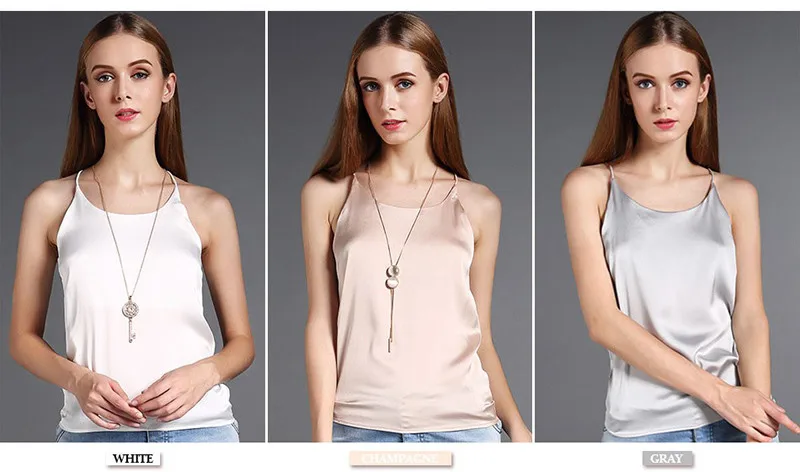 Silk Halter Top Women Camisole 2017 Summer Style Sexy Sleeveless Vest Slim White Crop Top Women Camis Roupas Femininas 3XL10