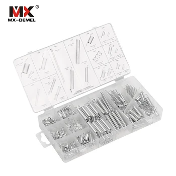 

MX-DEMEL 200Pcs/set Electrical Hardware Steel Spring Drum Extension Tension Springs Pressure Suit Metal Accessories Tools