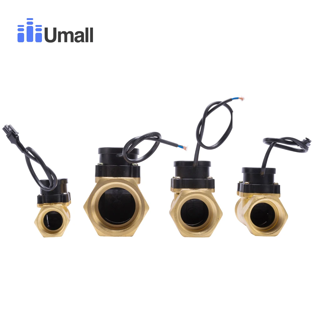 Water Flow Sensor HT-801 1.2-inch all-copper water flow sensor switch magnetic electronic booster circulation pump pressure control valve water flow sensor
