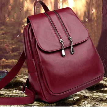 

2020 Women Designer Brand New Laptop Backpack Women Leather Luxury Backpack Women Fashion Backpack Satchel School Bag Pu #38