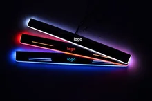 eOsuns LED moving door scuff Nerf Bars & Running Boards door sill light plate overlays linings for Mercedes Benz slk r171