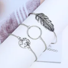 Faitheasy ювелирный тренд лист Геометрическая комбинация браслет набор сборка орнамент