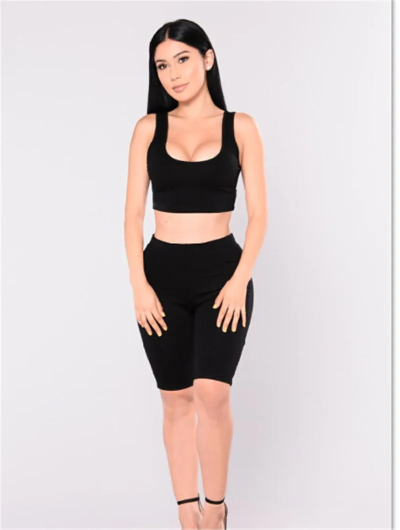 2019 New Fashion Women's Solid Bra Fitness Leggings Gym Workout Sports Crop Top Pants Wear Set |