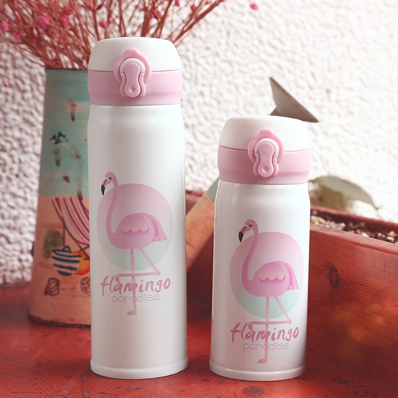Baby Feeding Cup Girls Drinking Bottle Portable Flamingo Hot water bottle Leak proof Stainless Steel Vacuum bottle gift for kids Baby Feeding Cup Girls Drinking Bottle Portable Flamingo Hot water bottle Leak proof Stainless Steel Vacuum bottle gift for kids