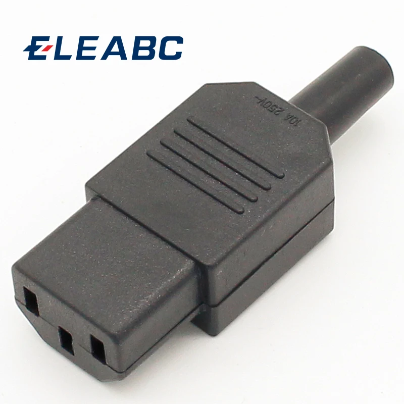 Черная розетка IEC 320 C13 новая оптовая цена Rewirable разъем питания 3pin 10A