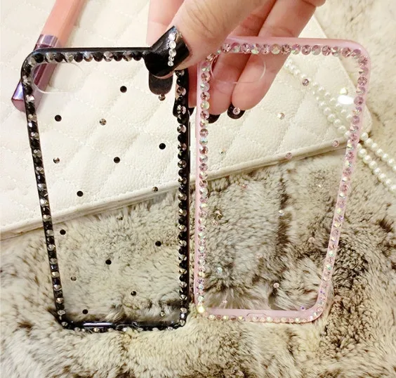 

Luxury Bling Diamond Clear Case For iphone X XR XS MA 7 8 7 8 PLUS Rubber Girly Luxury TPU Cover For iphone 6 6S 6S PLUS 5S SE