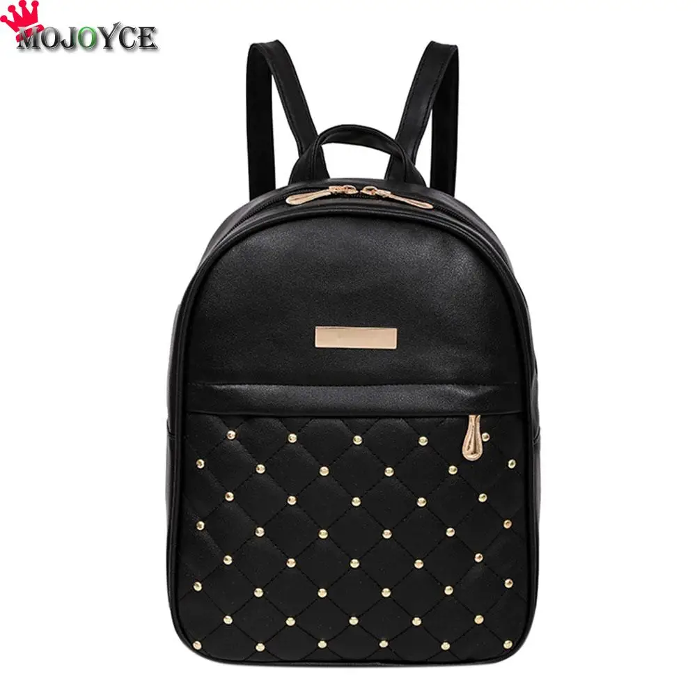 Women Backpacks Casual Women Rivets Rucksack Preppy Style Girls Small Bookbags Female Shopping Bags Ladies Travel Backpacks bookbags-for-girls