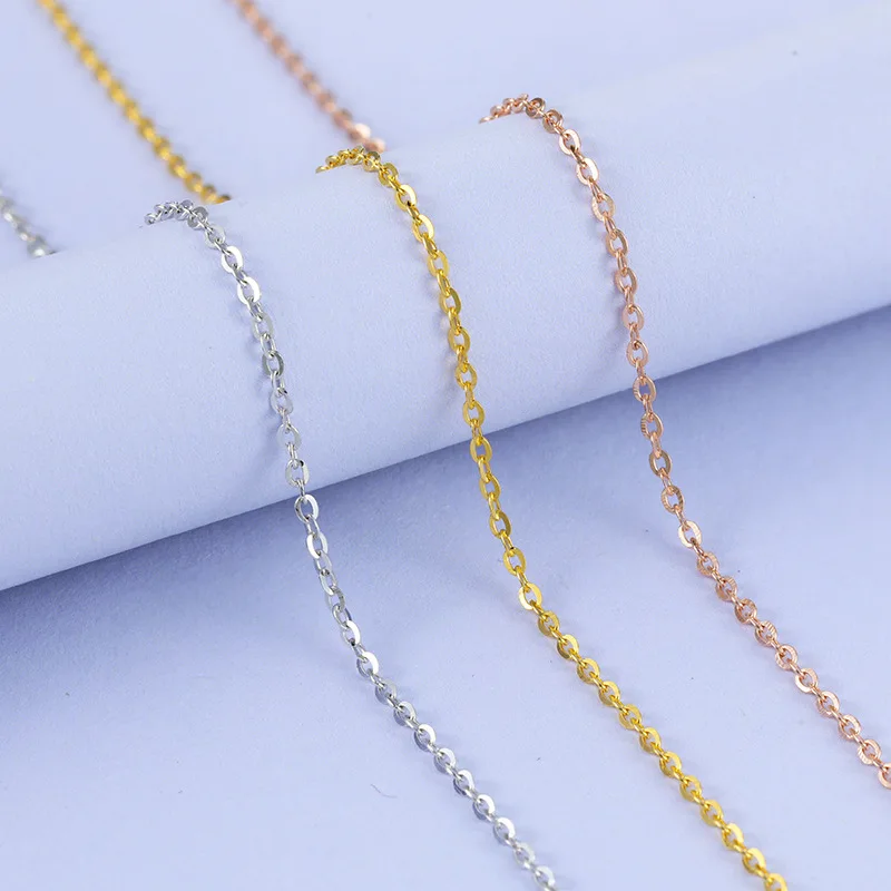 

Sterling Silver O Link Chain Necklace 24inches Wholesale Jewelry Sweater Length Necklace Gold Cover Plus Length Necklace Women