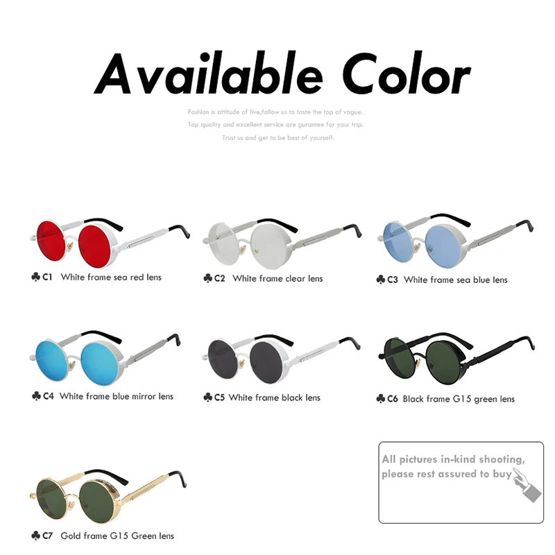 XIU новые мужские солнцезащитные очки в стиле стимпанк Для женщин круглые металлические солнцезащитные очки, брендовые, дизайнерские, модные Винтаж очки Одежда высшего качества Oculos UV400