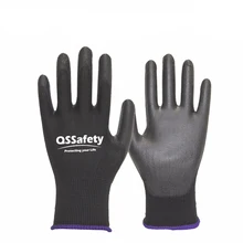 1 par de guantes de goma de plástico sumergibles, guantes de reparación mecánica para coche, guantes resistentes al agua y al aceite, guantes de PU resistentes al desgaste
