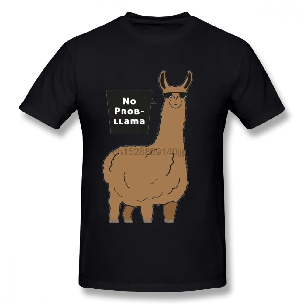 Альпака Анатомия Забавный животный любитель Милая футболка без Prob-llama Мужская с
