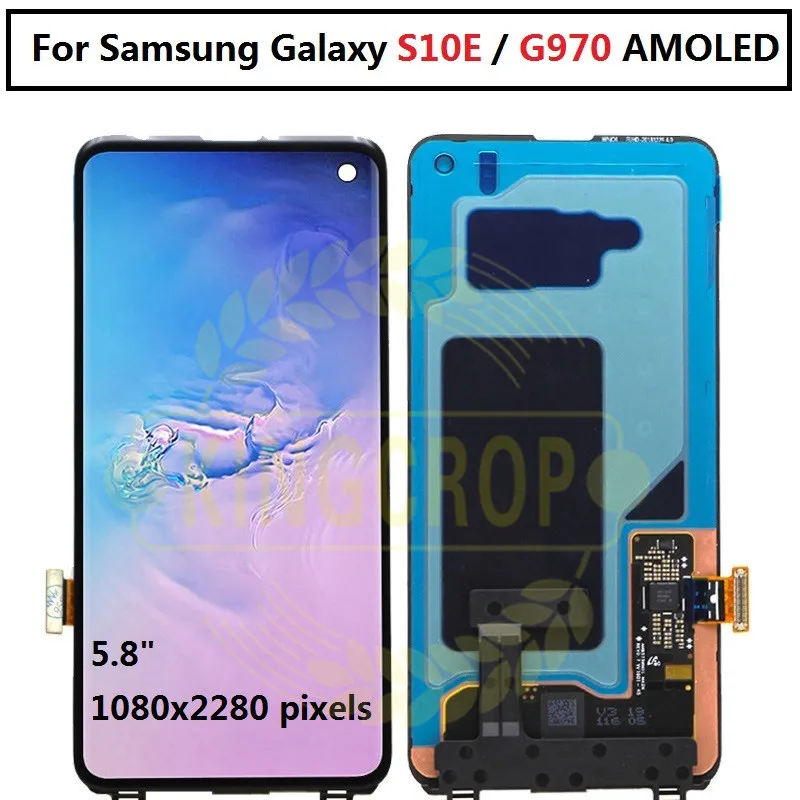 Для samsung Galaxy S10 e lcd G970F/DS G970U G970W SM-G9700 дисплей с рамкой сенсорный экран дигитайзер для samsung S10e lcd