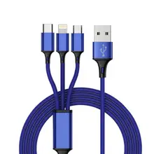 Kuulee szybki kabel do ładowania USB uniwersalny 3 w 1 wielofunkcyjny telefon komórkowy ładowarka przewodowa tanie tanio Inteligentne urządzenia Standardowy Pakiet 1