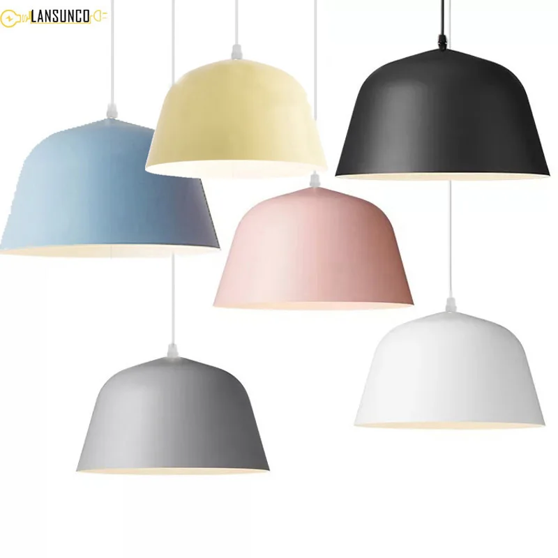 

Pendant Lights Colorful Modern Pendant Lamp Nordic Led Decorative Iron Hanging Lamp For Living Room Dining Room Light Fixtures