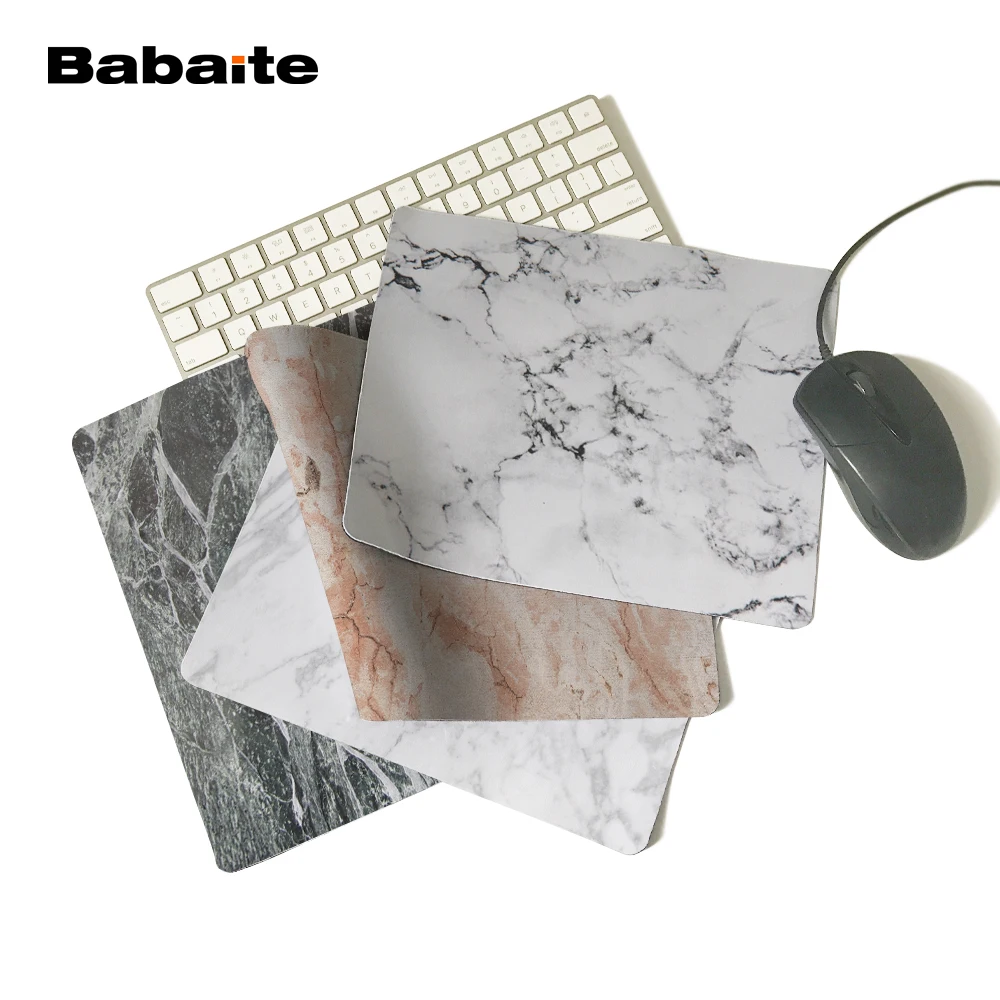 Babaite белый мрамор 2017 новое поступление 180X220 мм X 2 мм 250X290 X мм 2 мм силиконовый коврик игровой коврик для мыши