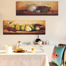 Pintura al óleo de frutas Vintage, cartel de cocina impreso en lienzo, arte escandinavo, cuadro de pared para sala de estar, habitación, decoración del hogar