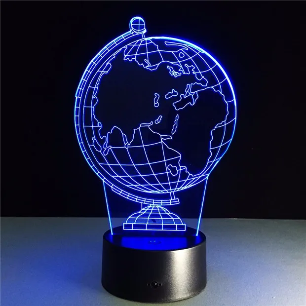 Earth Globe DIY Atmosphere Led Lamp 3D Illusion 2
