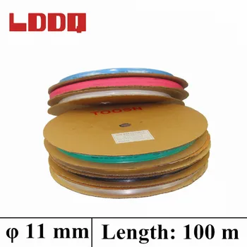 

LDDQ 100m Heat Shrink Tubing Tube Sleeving 7colors Available Heatshrink 11mm Wire Wrap Shrink 2:1 Insulation Sleeve In Rolls
