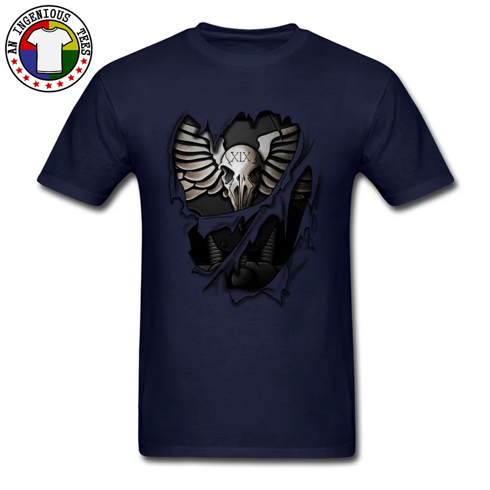 Gift Tshirts Funny Round Collar Raven Guard Armor Pure Cotton Men's Tops & Tees Design Short Sleeve Tshirts Drop Shipping Raven Guard Armor navy