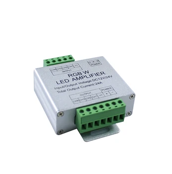 

12 -24V 24A LED RGBW Signal Amplifier Controller Aluminum Shell for 5050 3528 RGBW LED Strip Light