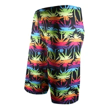 Мужская и женская одежда для плавания с мультипечатью, эластичные плавки для плавания, пляжные шорты, шорты для серфинга, летний купальный костюм