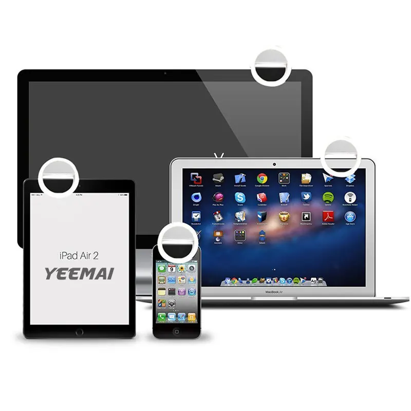 Новое поступление USB зарядка селфи портативная вспышка Led камера телефон фотография кольцо светильник для iPhone X 7 8 huawei Xiaomi смартфон